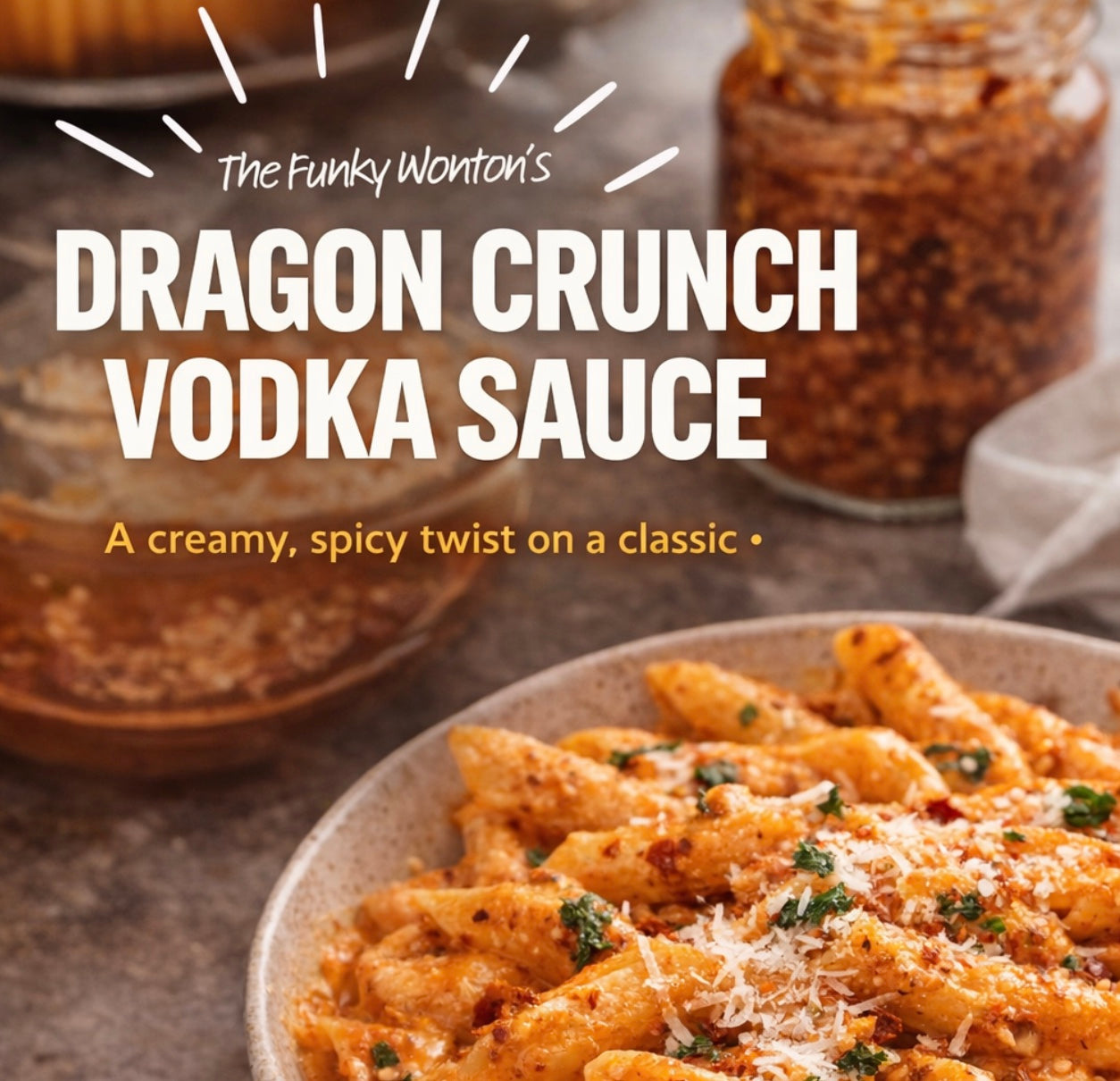 Funky Wonton's Dragon Crunch Vodka Sauce