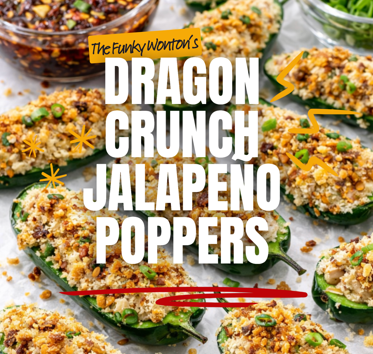 Funky Wonton's Dragon Crunch Jalapeño Poppers